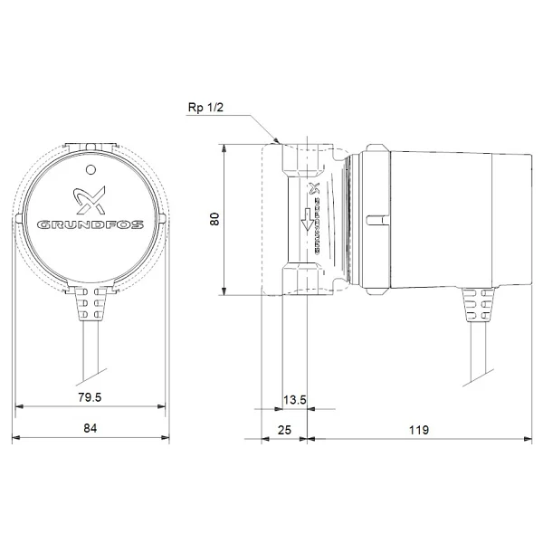 Grundfos Comfort 15-14 B Pm Sirkülasyon Pompası - Görsel 2