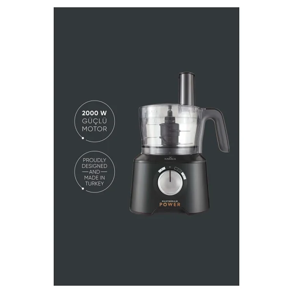 Karaca Mastermaid Power Multifunctional 10in1 Shiny Black 2000 W Gıda Hazırlama Seti - Görsel 6