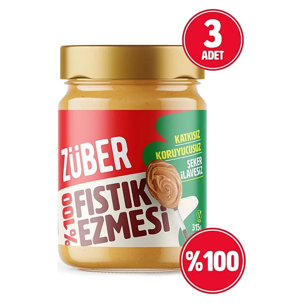 Züber %100 Fıstık Ezmesi 315 Gr 3'lü - Görsel 5