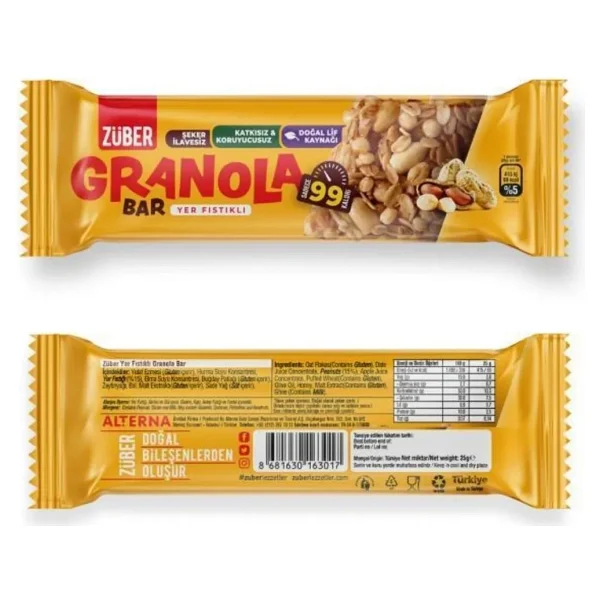 Züber Granola Bar 15x25 Gr - Görsel 5