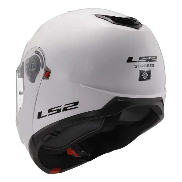 Ls2 Strobe 2 Beyaz Çene Açılır Motor Kaskı - Görsel 3