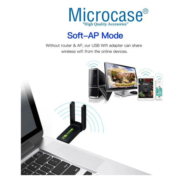 Microcase Al4124 1800 Mbps Kablosuz Ağ Adaptörü - Görsel 4