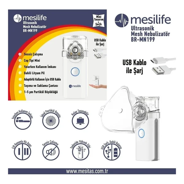 Mesilife Nebulizatör Mesh Taşınabilir Sarjlı-- - Görsel 3