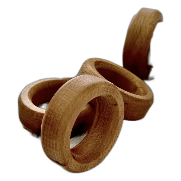 Decorium Wood Decorium Ahşap Peçete Yüzüğü Halka 6'lı - 1 Adet - Görsel 4