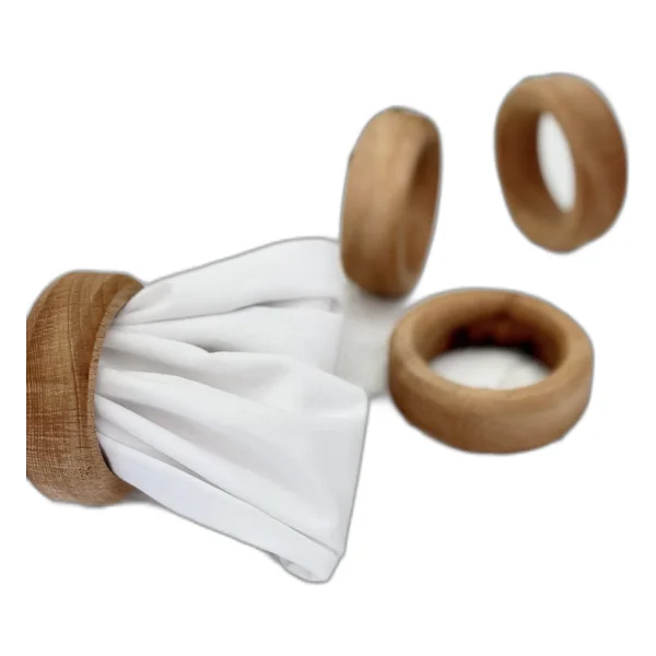 Decorium Wood Decorium Ahşap Peçete Yüzüğü Halka 6'lı - 1 Adet - Görsel 3