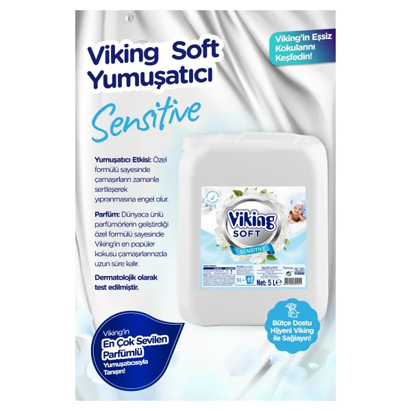 Viking Soft Sensitive Yumuşatıcı 5 Lt 4'lü - Görsel 3