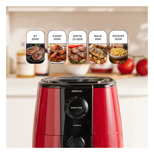 Karaca Smart Cook 2.2 Lt Ruby Yağsız Fritöz - Görsel 3