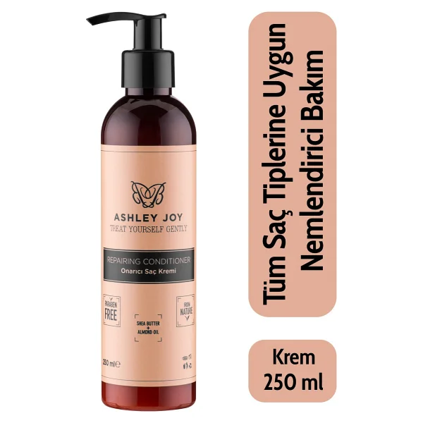 Ashley Joy Onarıcı Saç Kremi - E Vitamini Ve Tatlı Badem Yağı İle Güçlendirici Ve Nemlendirici Bakım, 250 Ml, Shea Yağı İçerir - Görsel 9