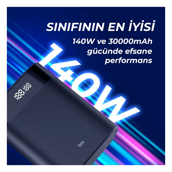 Bix Pb140w 30000 mAh Hızlı Şarj Powerbank - Görsel 5