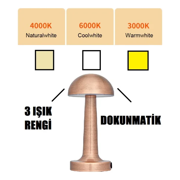Cata Ct-8434 Rio Şarjlı Masa Lambası - Görsel 2