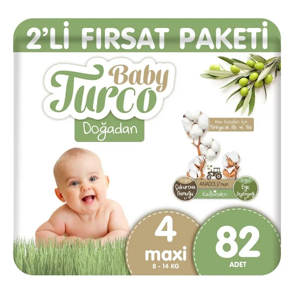Baby Turco Doğadan 4 Numara Maxi 82'li Bebek Bezi - Görsel 5