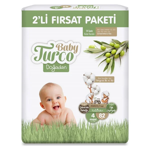 Baby Turco Doğadan 4 Numara Maxi 82'li Bebek Bezi - Görsel 6