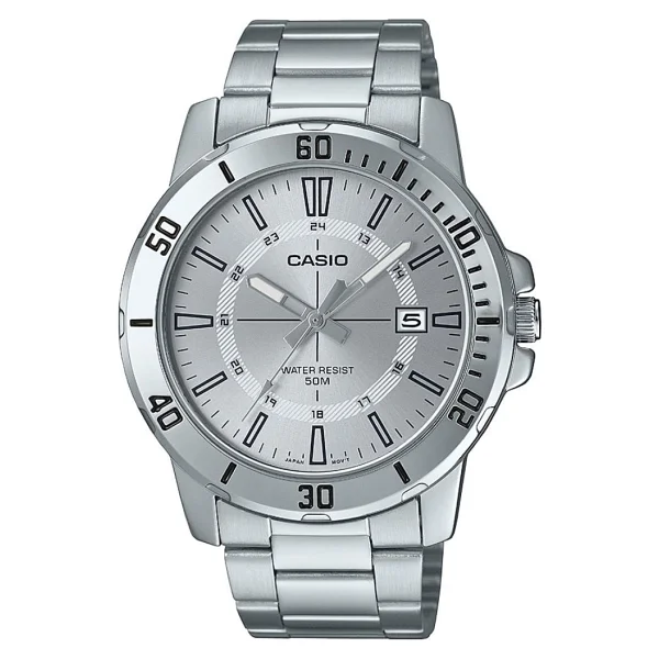 Casio Standart Mtp-Vd01d-7cvudf Çelik Kordon Gri Erkek Kol Saati - Görsel 6