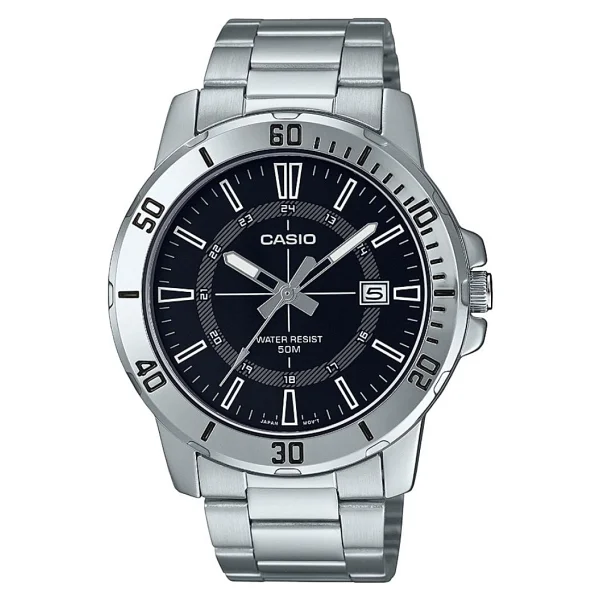 Casio Standart Mtp-Vd01d-1cvudf Çelik Kordon Siyah-Beyaz Erkek Kol Saati - Görsel 7