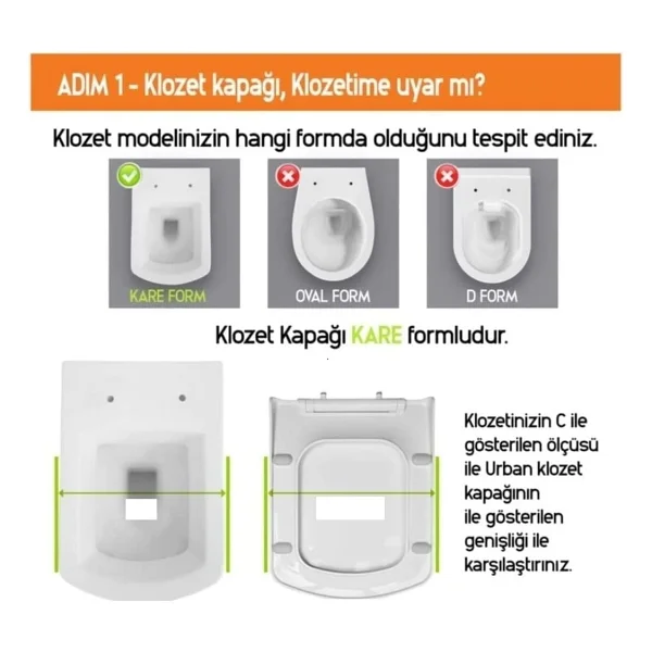 Japar Klozet Kapağı Kale Basic Roca Basic Model İle Uyumludur - Görsel 2