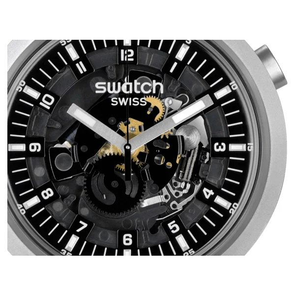 Swatch Big Bold Irony Dark Irony Sb07s105 Erkek Kol Saati - Görsel 8