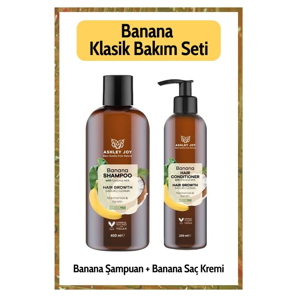 Ashley Joy Yavaş Uzayan Saçlara Niacinamide Ve Vegan Keratin İçeren Banana Klasik Bakım - Görsel 6