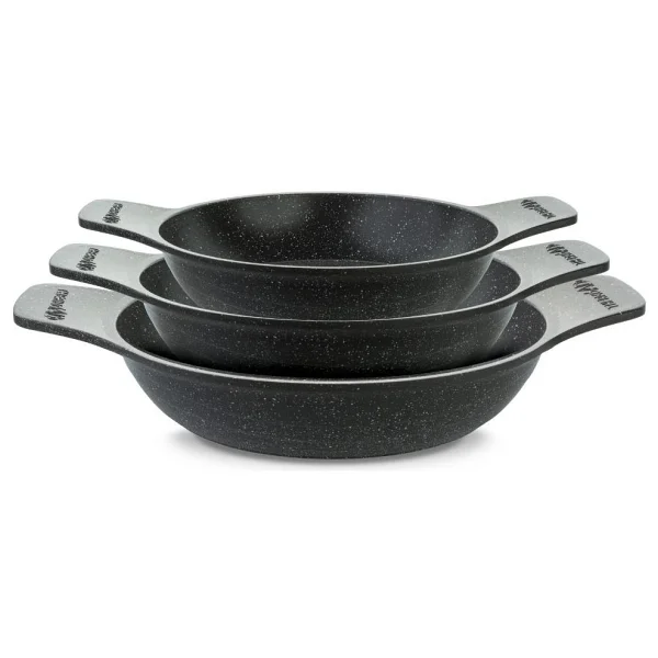 Thermoad Döküm Saplı Güveç Sahan Set 3 Parça Gri 18cm-20cm-22cm - Görsel 2