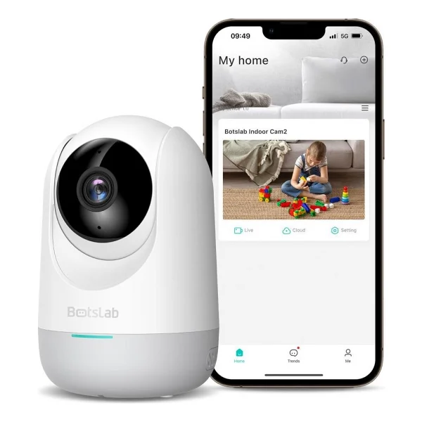 Botslab 360+ C211 2k Pro Mini Bundle Wi-Fi 360° Akıllı Güvenlik Kamerası Seti Bebek Monitörü Evcil Hayvan Kamerası İç Mekan Kamerası Ip Kamera 2'li Paket (Distribütör Garantili) - Görsel 4