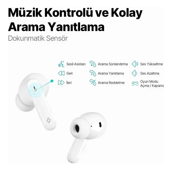 Ttec Airbeat On 2km146b TWS Beyaz Kulak İçi Bluetooth Kulaklık - Görsel 3