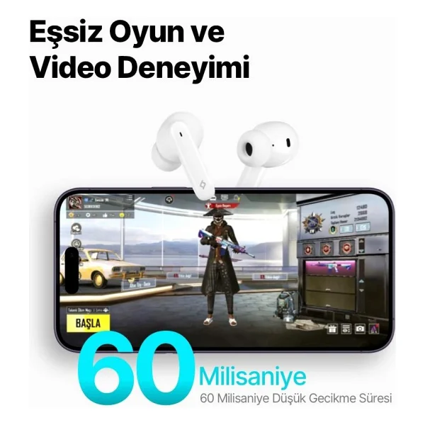 Ttec Airbeat On 2km146b TWS Beyaz Kulak İçi Bluetooth Kulaklık - Görsel 4