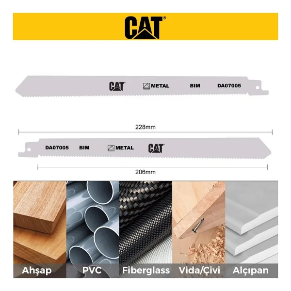 Cat Da07005 228mm 2 Parça Profesyonel Metal/Çivili Ahşap Kesme Tilki Kuyruğu Testere Ucu - Görsel 2