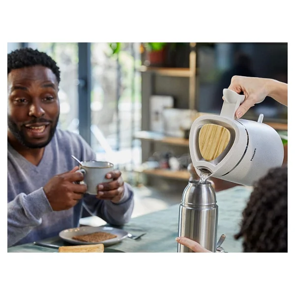 Philips 1,7 L Çelik Su Isıtıcı - Gizli Rezistanslı, Enerji Tasarruflu, Ekru Renk, Hızlı Kaynatma Özellikli - Görsel 3