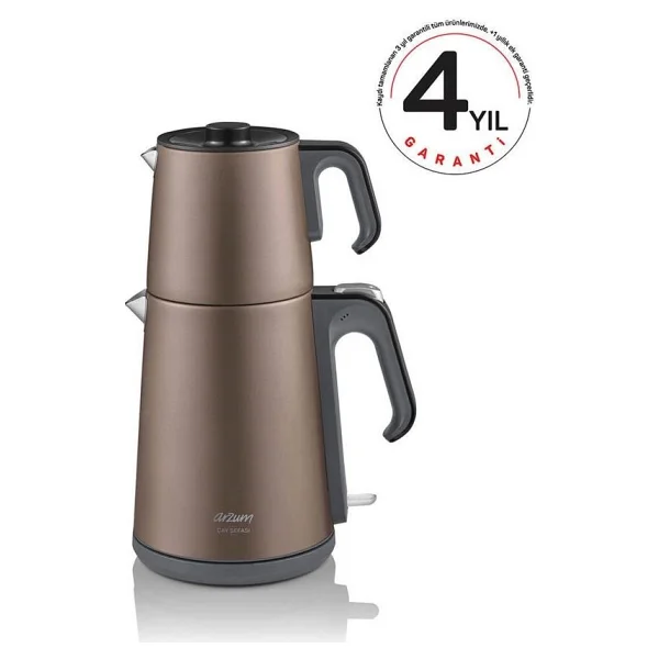 Arzum Ar3080-T Çay Sefası Toprak 1650 W Çelik Çay Makinesi - Görsel 2