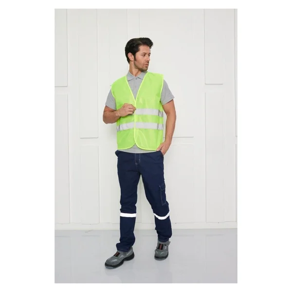 Orange Safety İkaz Yeleği - Sarı - XL - Görsel 3