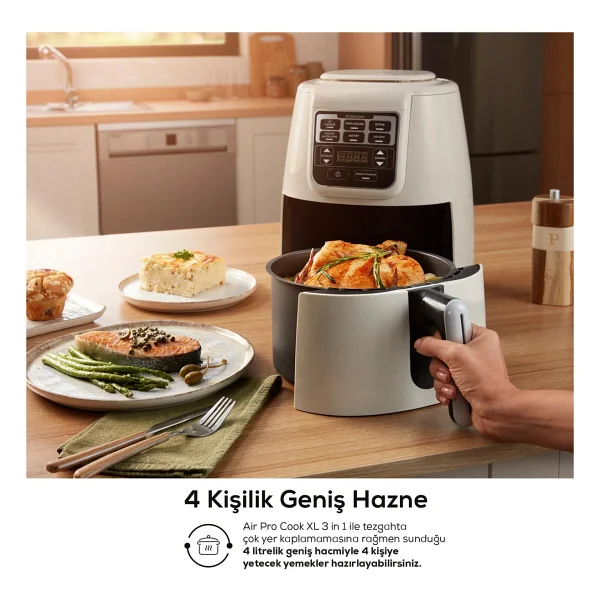 Karaca Air Pro Cook 3in1 XL 4 Lt Yağsız Fritöz - Görsel 5
