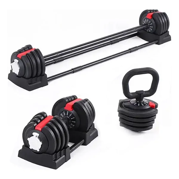 Ck Spor Ayarlanabilir 3 In 1 Dumbell Ağırlık Seti Dambıl Halter Set Kettlebell 19-20 Kg Cks171 - Görsel 7