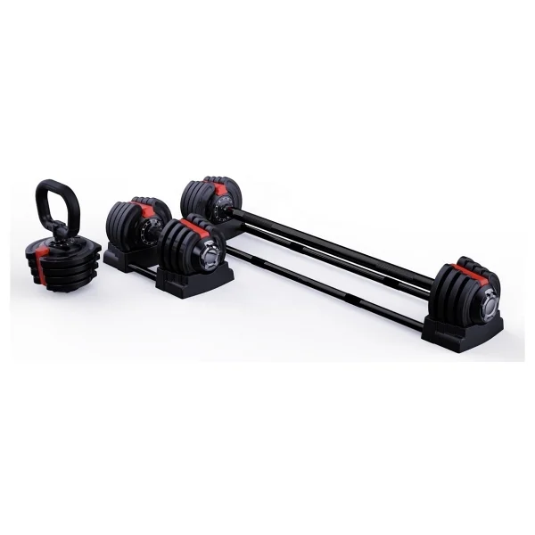 Ck Spor Ayarlanabilir 3 In 1 Dumbell Ağırlık Seti Dambıl Halter Set Kettlebell 19-20 Kg Cks171 - Görsel 5