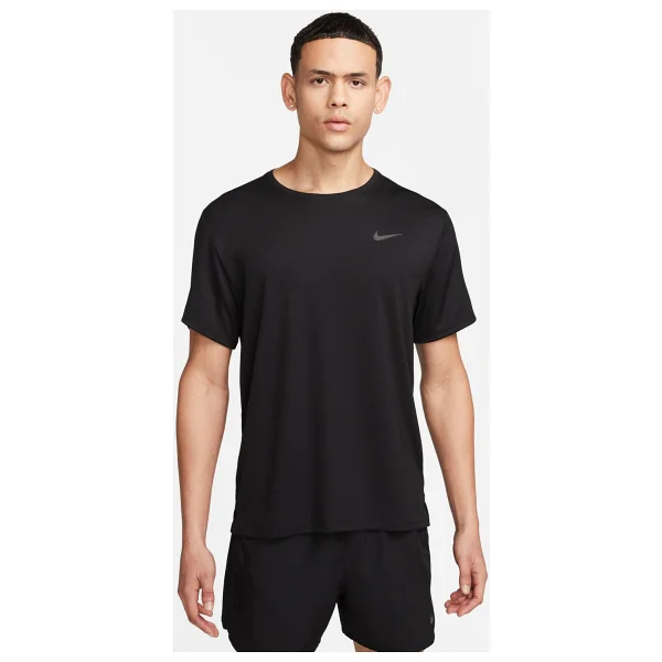 Nike Miler Dv9315-010 Siyah Kısa Kollu Bisiklet Yaka Erkek Spor Tişört - Görsel 6