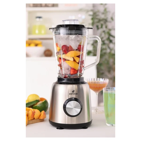 Karaca 1000 W Inox Cam Hazneli Smoothie Blender - Görsel 5