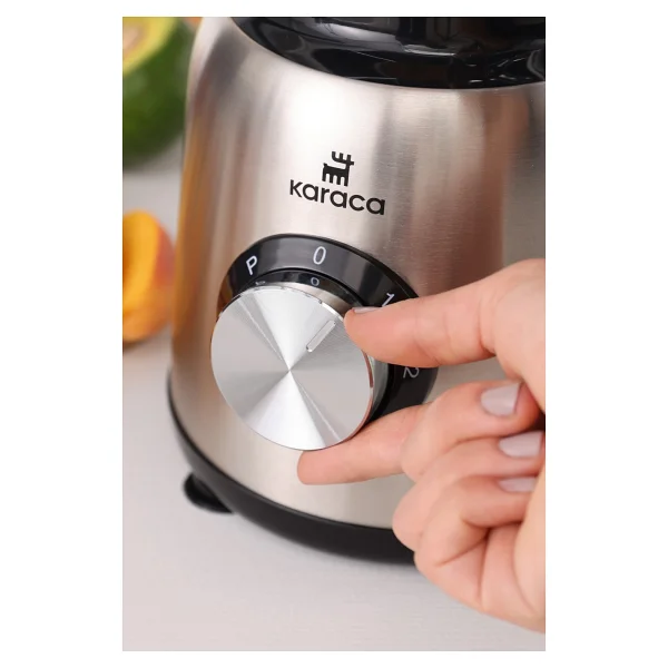 Karaca 1000 W Inox Cam Hazneli Smoothie Blender - Görsel 3