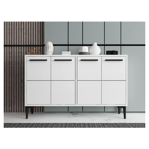 Mert Sert Mobilya Sera 120cm Konsol, TV Sehpası, TV Ünitesi, Kahve Köşesi, Banyo Dolabı, Çok Amaçlı Dolap,Ayakkabılık - Meşe - Görsel 6