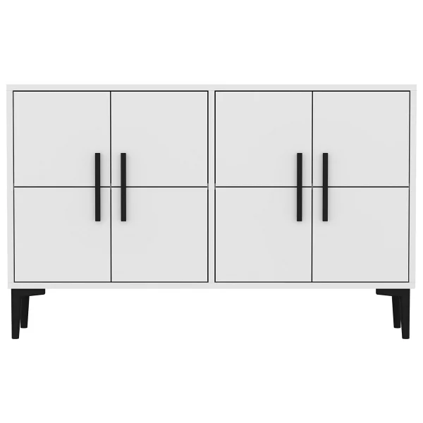 Mert Sert Mobilya Lavel 120cm Konsol, TV Sehpası, TV Ünitesi, Kahve Köşesi, Banyo Dolabı, Çok Amaçlı Dolap,Ayakkabılık - Beyaz - Görsel 3