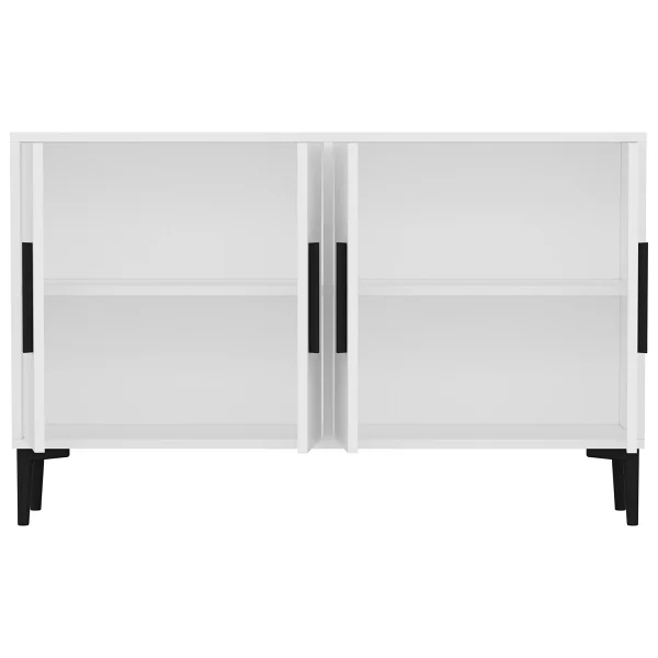 Mert Sert Mobilya Lavel 120cm Konsol, TV Sehpası, TV Ünitesi, Kahve Köşesi, Banyo Dolabı, Çok Amaçlı Dolap,Ayakkabılık - Beyaz - Görsel 4
