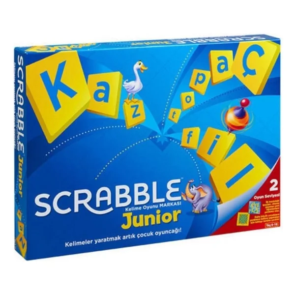 Scrabble Junior Kutu Oyunu Eğlenceli Harf Eşleştirme 5-7 Yaş Arası 2-4 Oyuncu İçin - Görsel 4