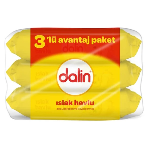 Dalin Islak Mendil 3'lü Paket 168 Yaprak Alkolsüz Ve Parabensiz Bebek Temizliği İçin - Görsel 2