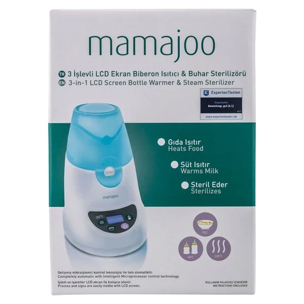 Mamajoo 3 İşlevli Isıtıcı Sterilizatör Hızlı Isıtma Ve Sıcaklık Sabitleme Lcd Ekran - Görsel 4