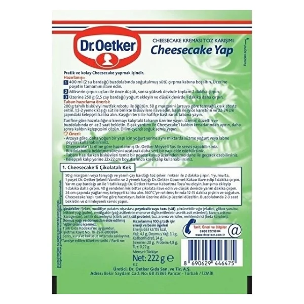 Dr. Oetker Cheesecake Yap 222 Gr - Görsel 4