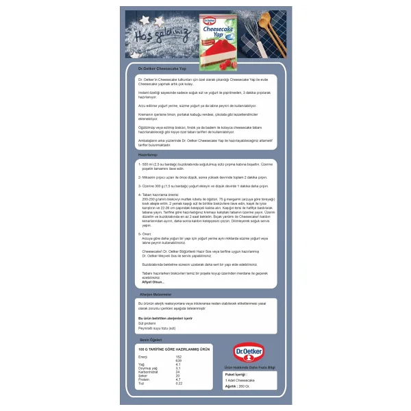 Dr. Oetker Cheesecake Yap 222 Gr - Görsel 5