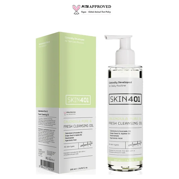 Skin401 Kalendula Saf & Tazeleyici 200 Ml Yüz Temizleme Yağı - Görsel 7