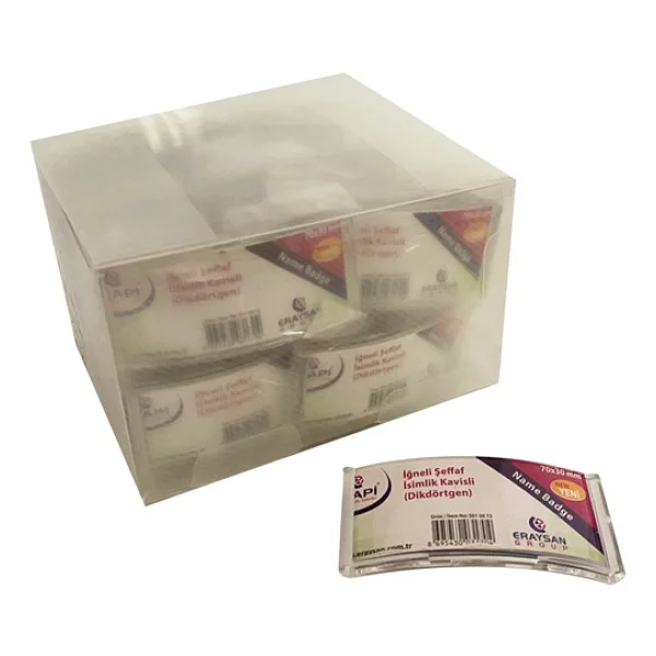 Mapi Şeffaf İsimlik (Dikdörtgen) K13 74x28 25li Paket - Görsel 2