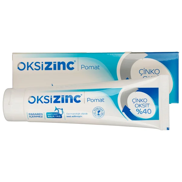 Oksizinc Pomat %40 Çinko Oksit Parabensiz Doğal Balık Yağı İçeren Cilt Bakım Kremi 2x100 ml - Görsel 3