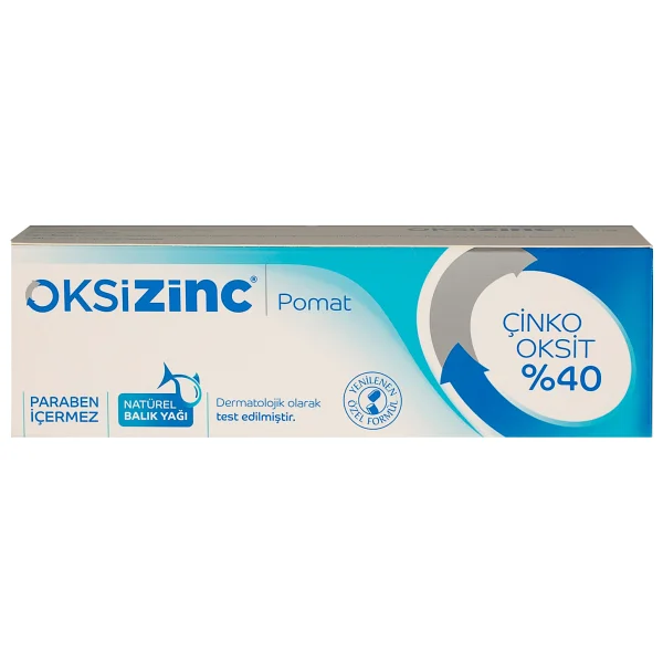 Oksizinc Pomat %40 Çinko Oksit Parabensiz Doğal Balık Yağı İçeren Cilt Bakım Kremi 2x100 ml - Görsel 4