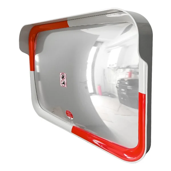 Trafik Güvenlik Aynası 60 x 80 cm Beyaz-Kırmızı, Tümsek Ayna, Otopark Aynası
