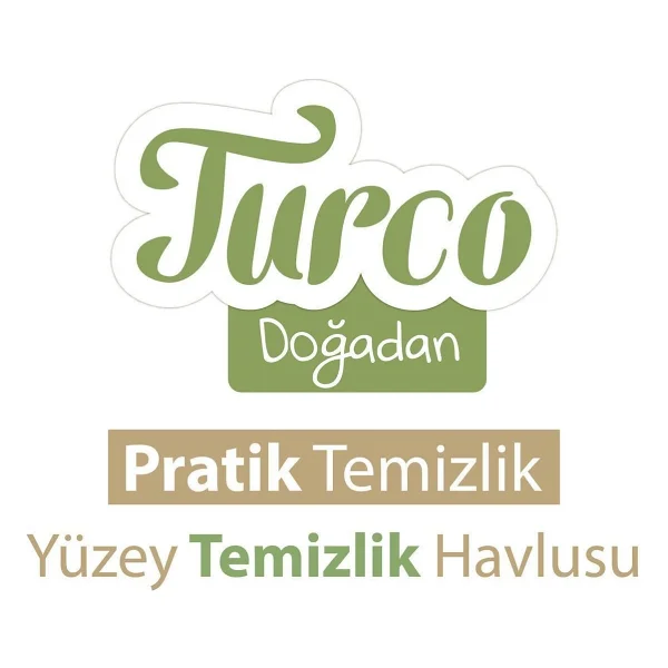 Turco Doğadan Yeşil Sabun Yüzey Temizlik Havlusu 100 Yaprak 8'li - Görsel 5