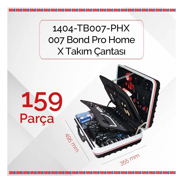 Brio 007 Bond Pro Home 159 Parça Takım Çantası - Görsel 2